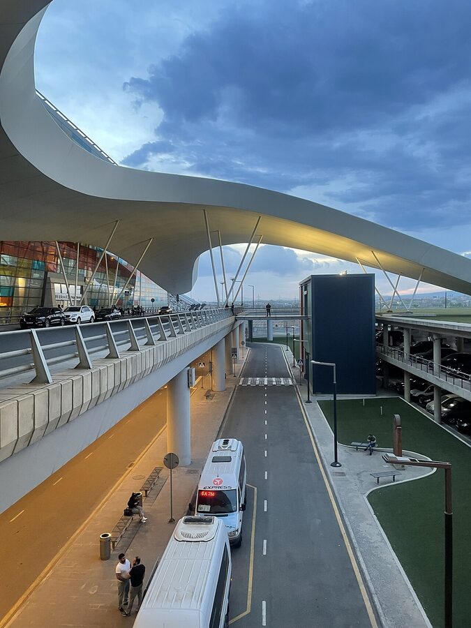 Zvartnots Airport main terminal in Yerevan, Armenia