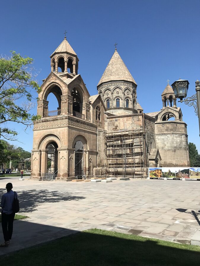 Etchmiadzin Cathedral exterior in June 2024