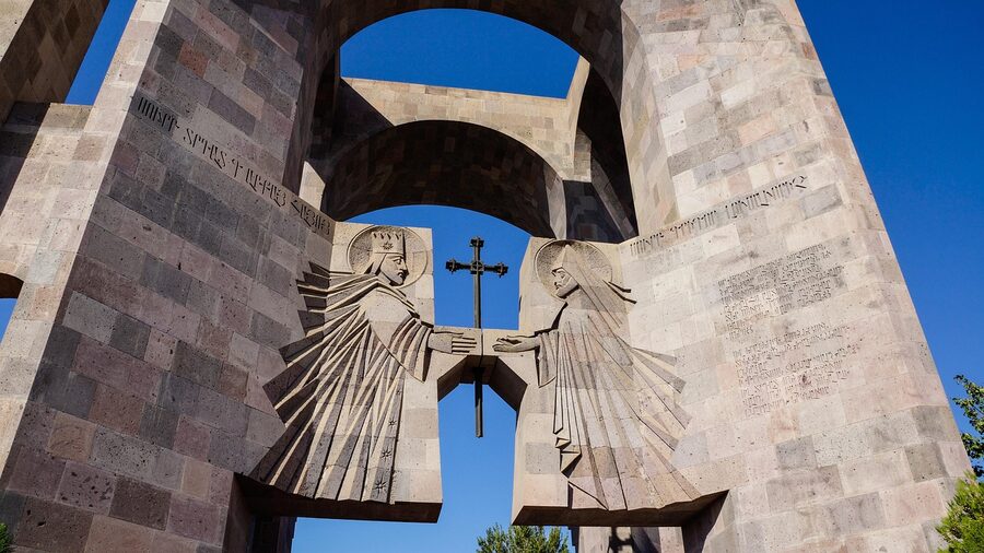 Entrance gate to Etchmiadzin Cathedral grounds