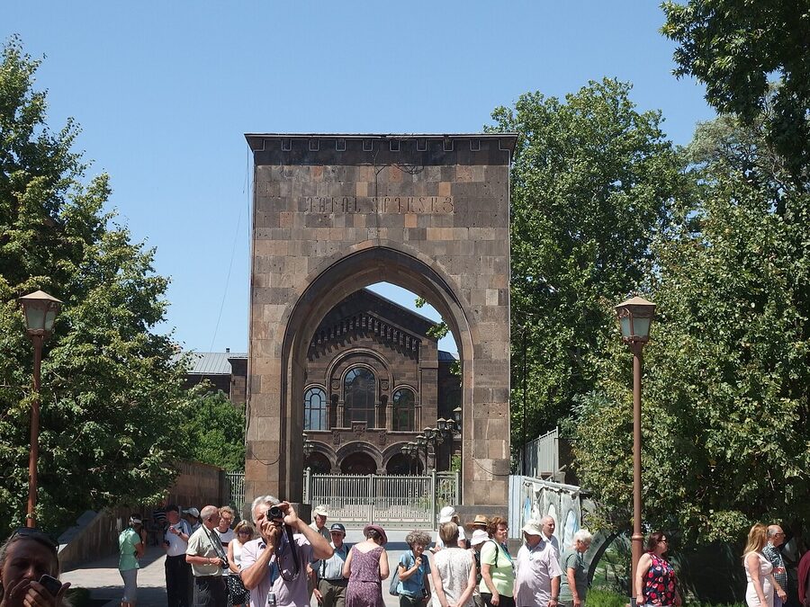 Khachkar gate at Etchmiadzin Cathedral