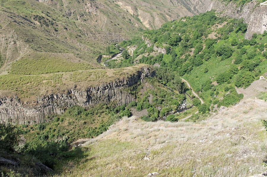 The Azat River canyon below Garni Temple