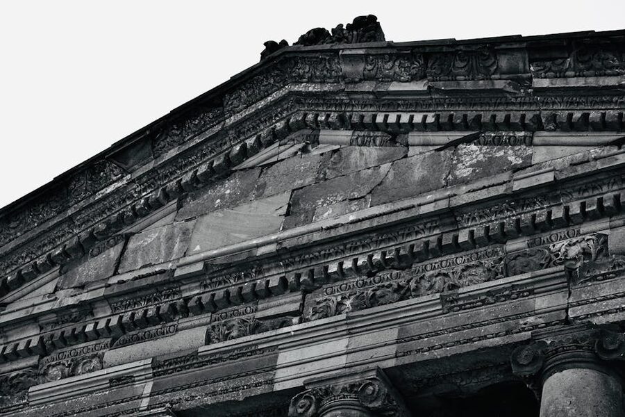 Close-up of the columns and capitals at Garni Temple