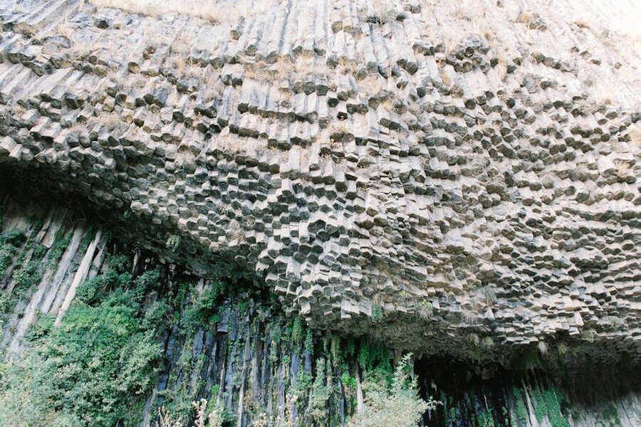 Basalt columns of the Garni gorge above the Azat River