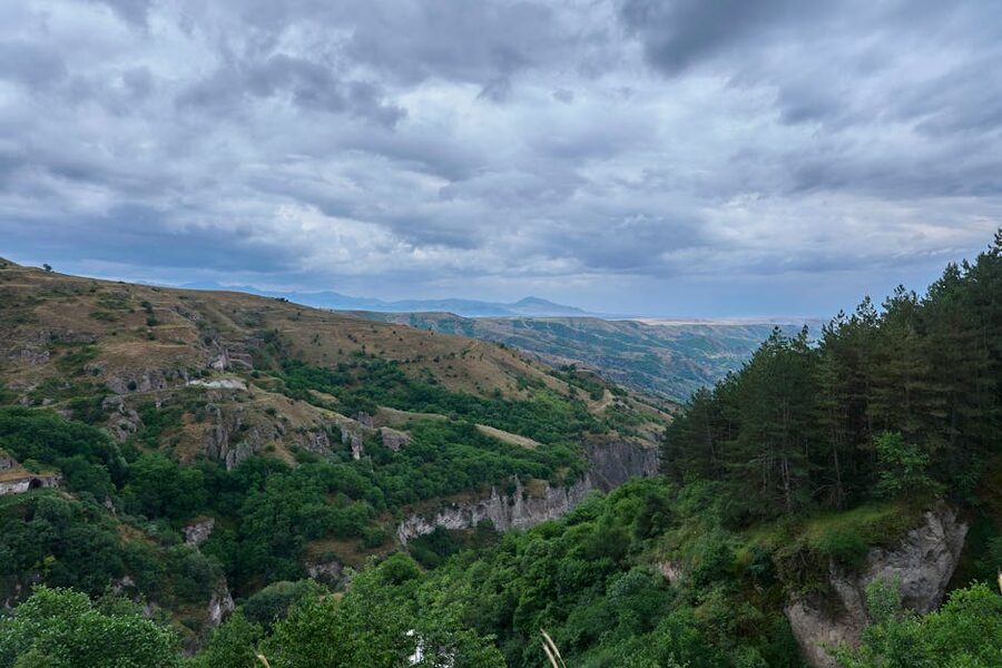 View across the Khndzoresk gorge in Syunik province, Armenia