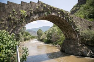 Sanahin Bridge over the Debed River in Alaverdi, Armenia
