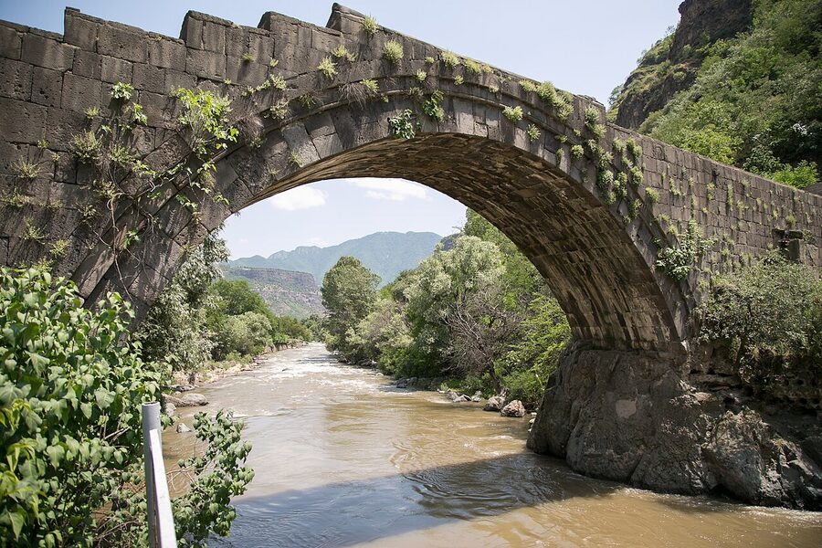 Sanahin Bridge over the Debed River in Alaverdi, Armenia