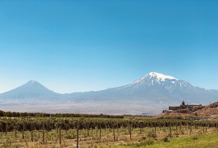 Mount Ararat seen from Khor Virap monastery