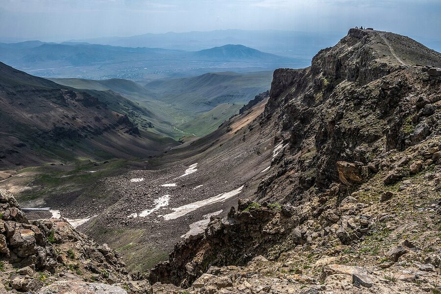 The southern peak of Mount Aragats, the easiest of the four summits