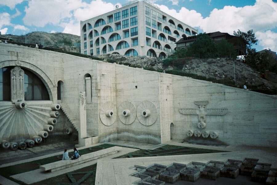 Yerevan Cascade Complex steps and stone terraces