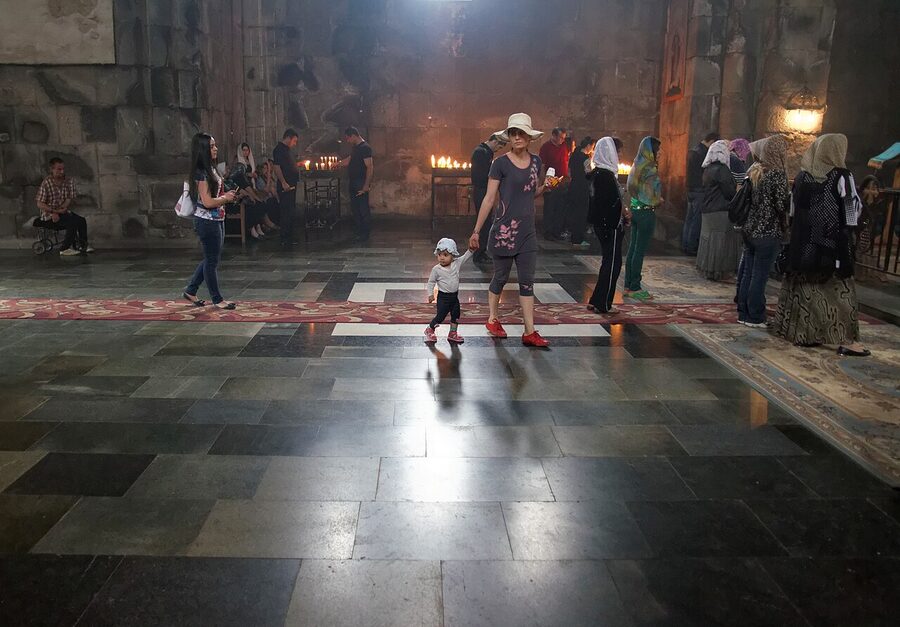 Sunday liturgy at Tatev Monastery, Saints Paul and Peter church