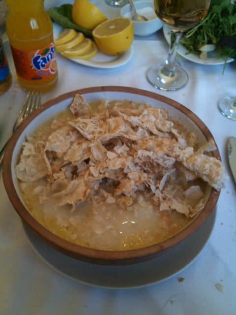 Bowl of Armenian khash trotter broth
