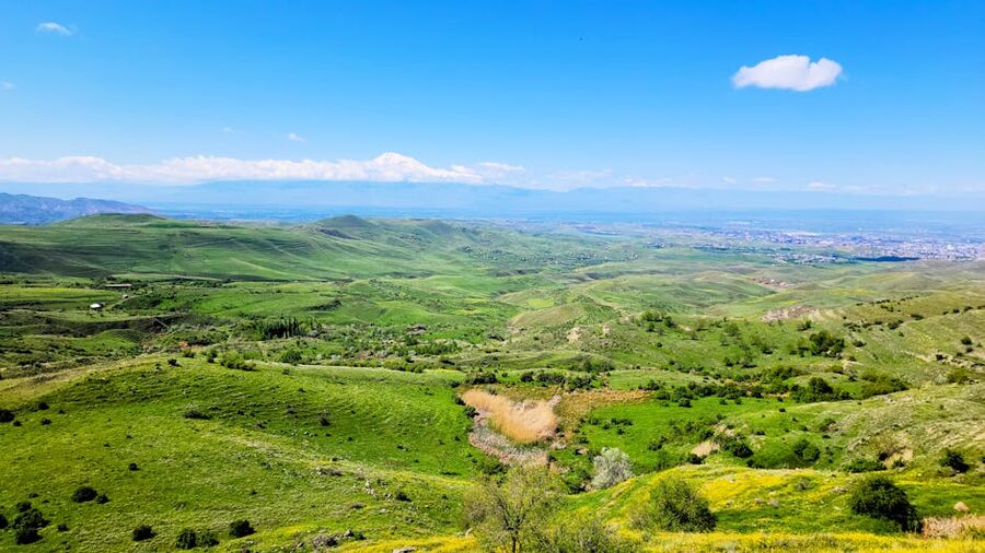 Green hills near Voghjaberd in Armenia