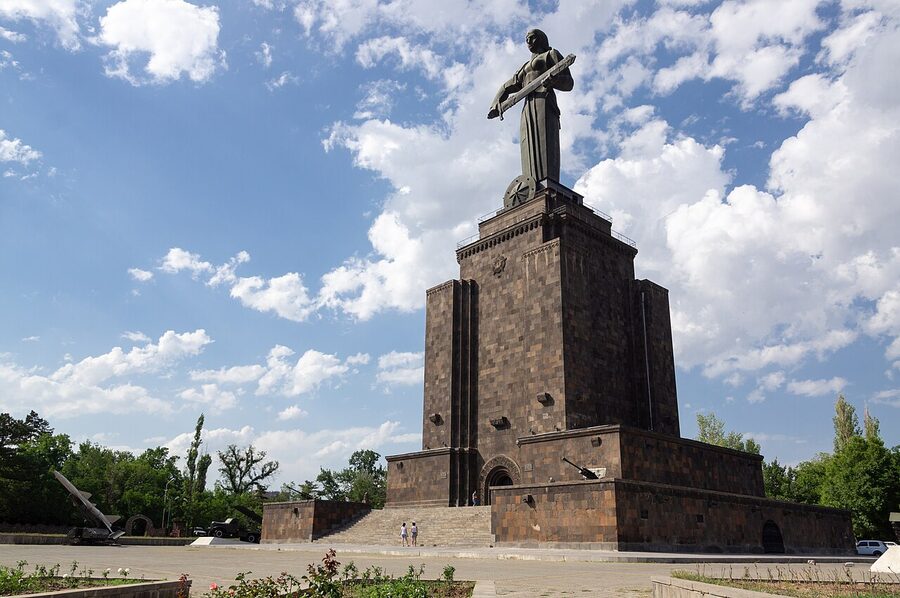 The Mother Armenia statue in Victory Park, Yerevan